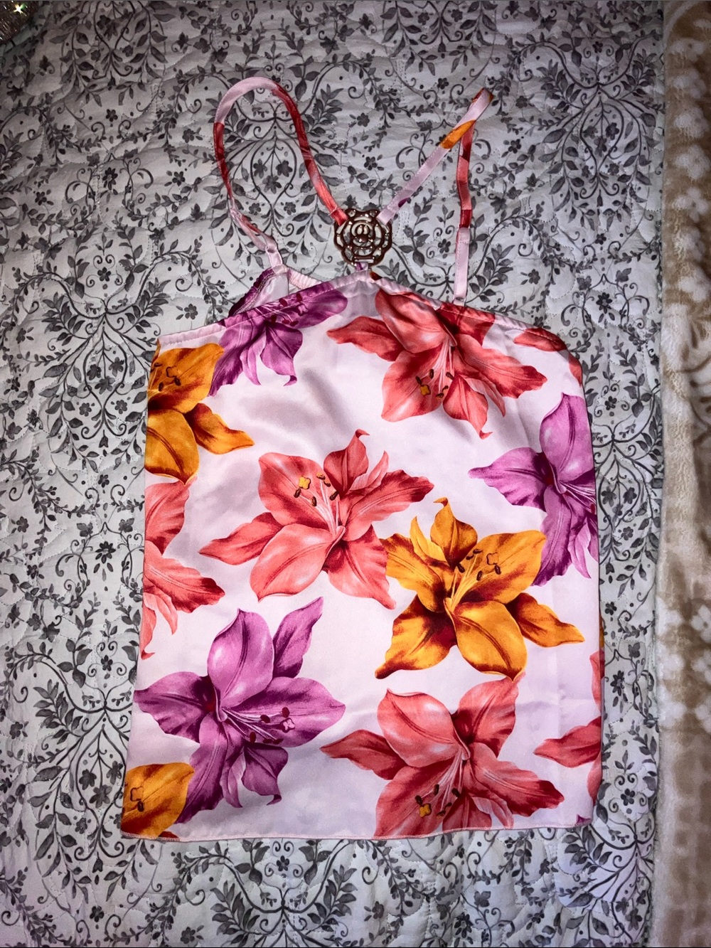 Floral halter top